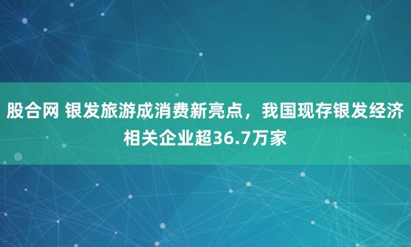 股合网 银发旅游成消费新亮点，我国现存银发经济相关企业超36.7万家