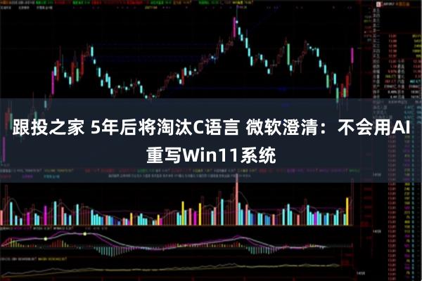 跟投之家 5年后将淘汰C语言 微软澄清：不会用AI重写Win11系统