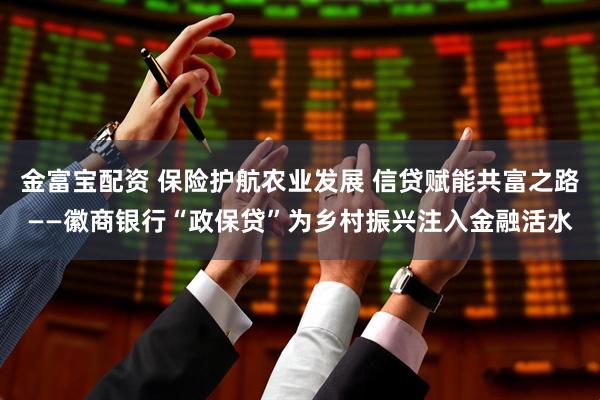 金富宝配资 保险护航农业发展 信贷赋能共富之路——徽商银行“政保贷”为乡村振兴注入金融活水
